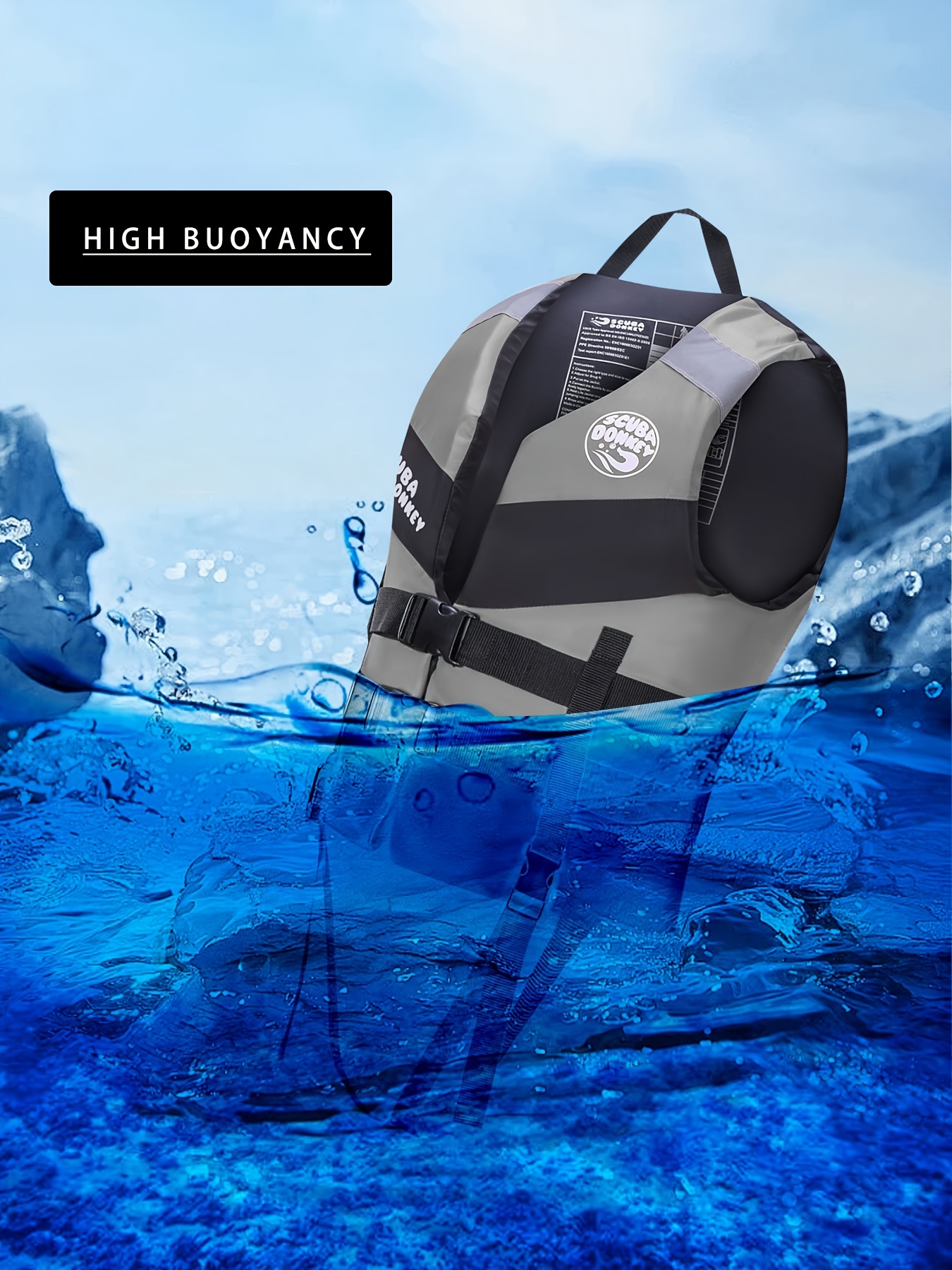 High Buoyancy Neoprene Blue Professional Life Jacket for Water