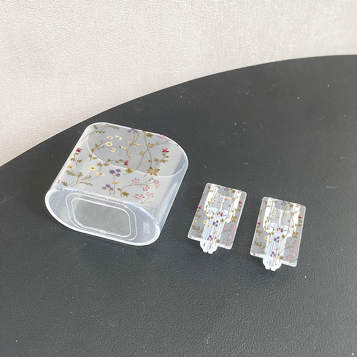 TEMU con floral a rayas, estándar europeo, transparente para cargador, compatible con iPhone EU 20W, adecuada para de iPhone 13/14/15, cubierta para