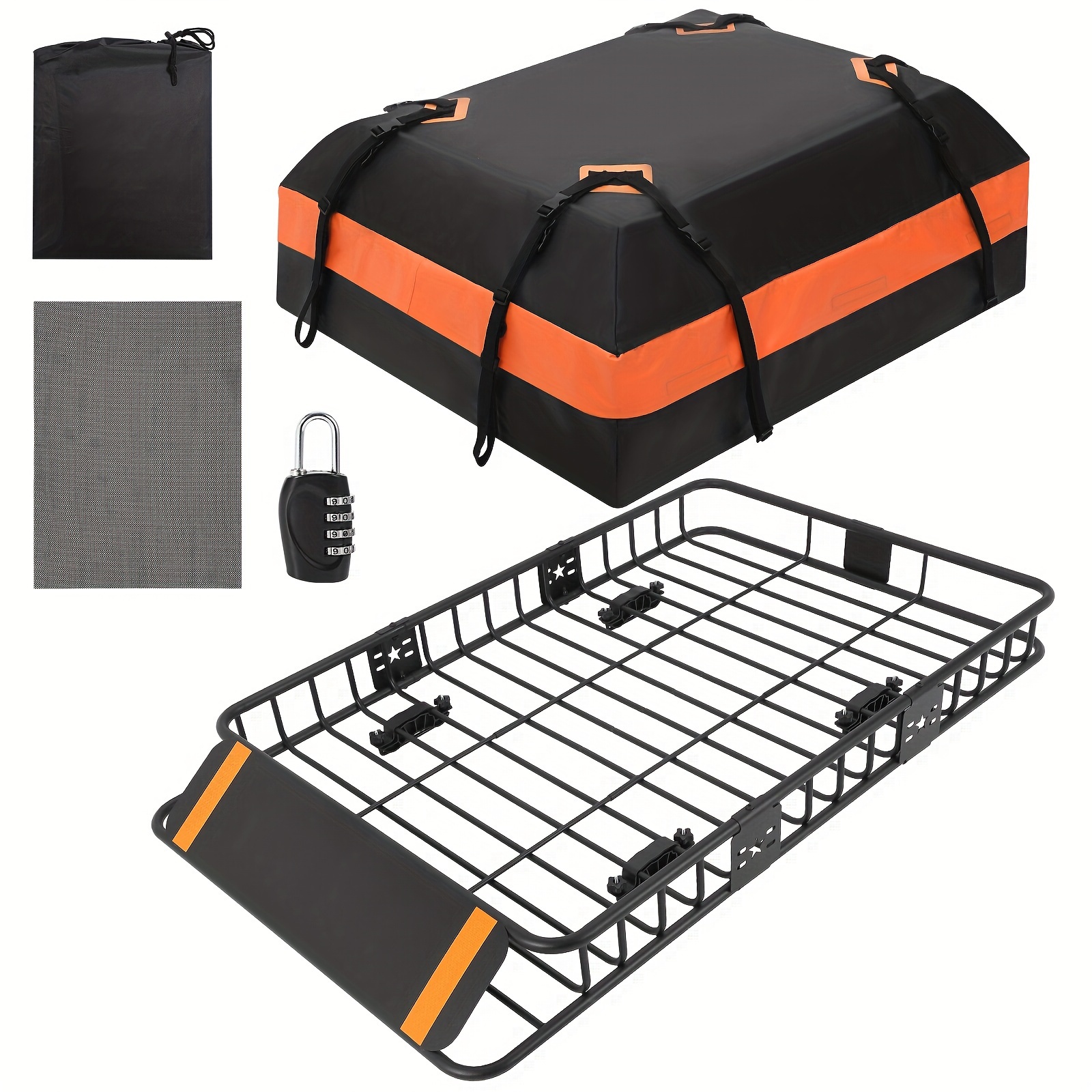 

Roof Rack And Luggage Bag Combination With Combination Lock, Rainproof