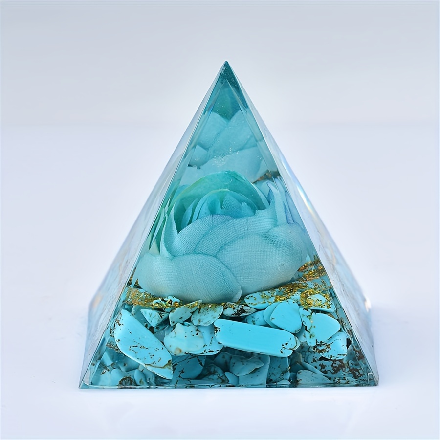 

Stone Brothers Natural Turquoise Crystal Pyramid Drip Stone Decorative Fixture For Home Interior