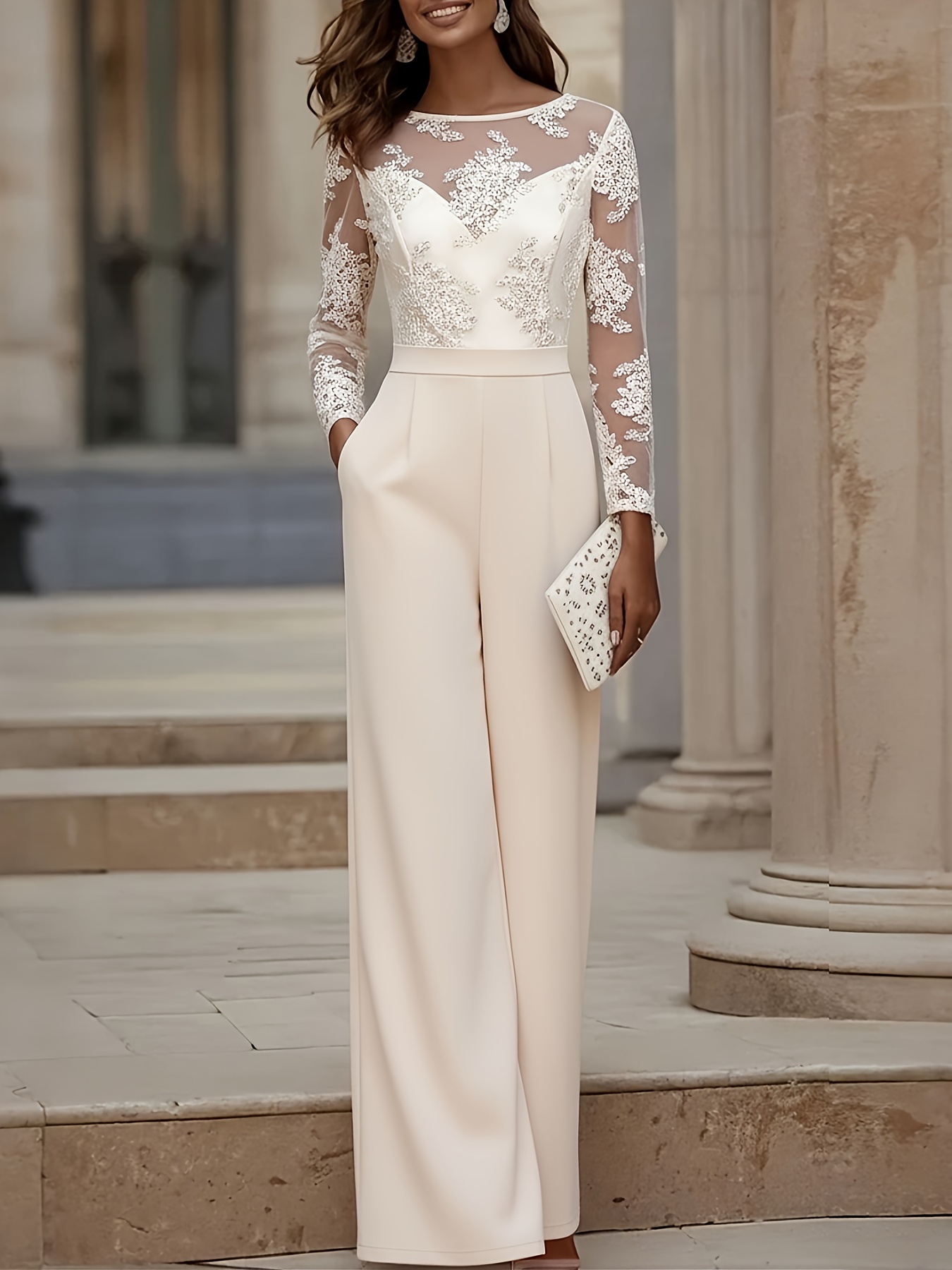wedding jumpsuit sold on Temu United States