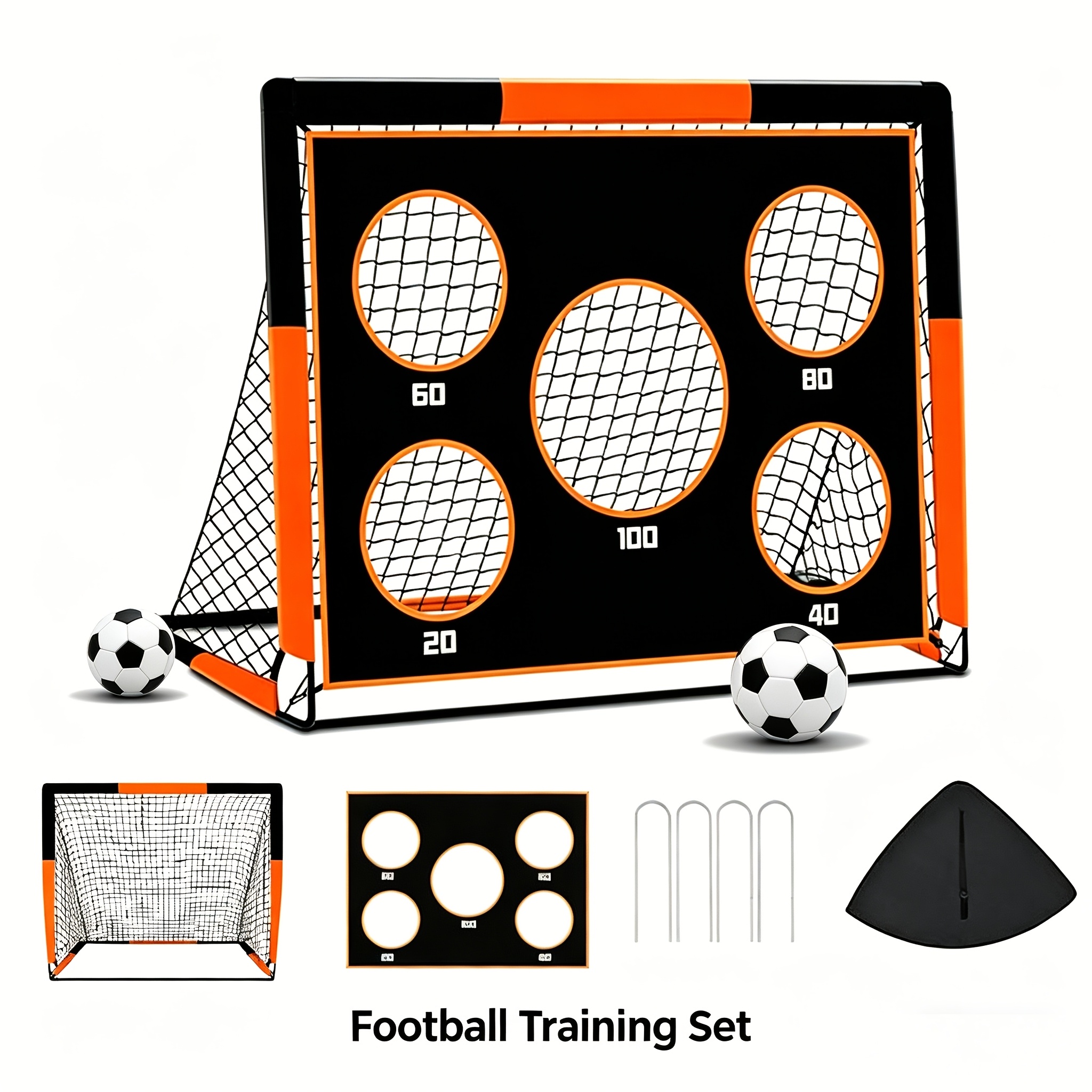 TEMU Soccer Goal, Backyard Soccer Goals, 4.7 X 3.5 Ft Large Size Pop-up Goal Net With Panel, Soccer Goal Set, Portable Soccer Training Equipment For