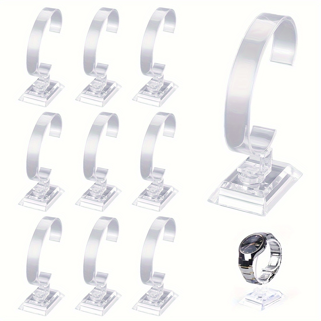 

10pcs Clear Acrylic Watch & Bracelet Display Stands - Jewelry, Watches & Accessories, Vintage Jewelry