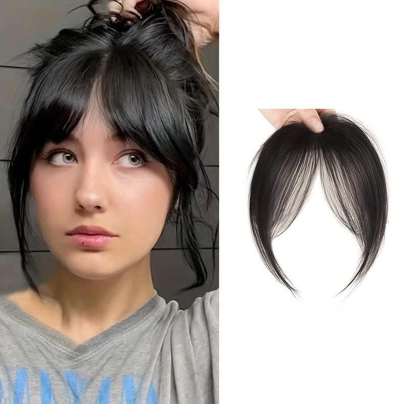 womens bangs wig 8 inch   straight hair with volume   everyday wear stylish hair accessory   texture high temperature fiber details 2