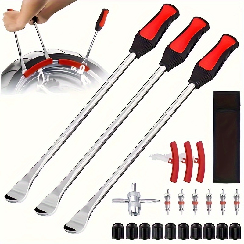 TEMU 29/24/12pcs Extended Tire Lever Set Car And Motorcycle Lever Tool Spoon Tire Repair Tool