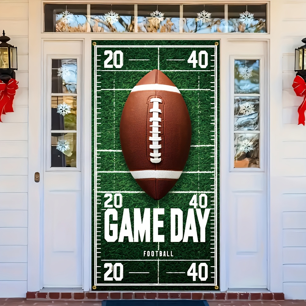 

1pc, American Football Door Banner, Polyester Home Entryway, Wall & Window Hanging Decor, Carnival Party Theme, 70.8x35.4 Inches, Indoor/outdoor Use, Football Decoration