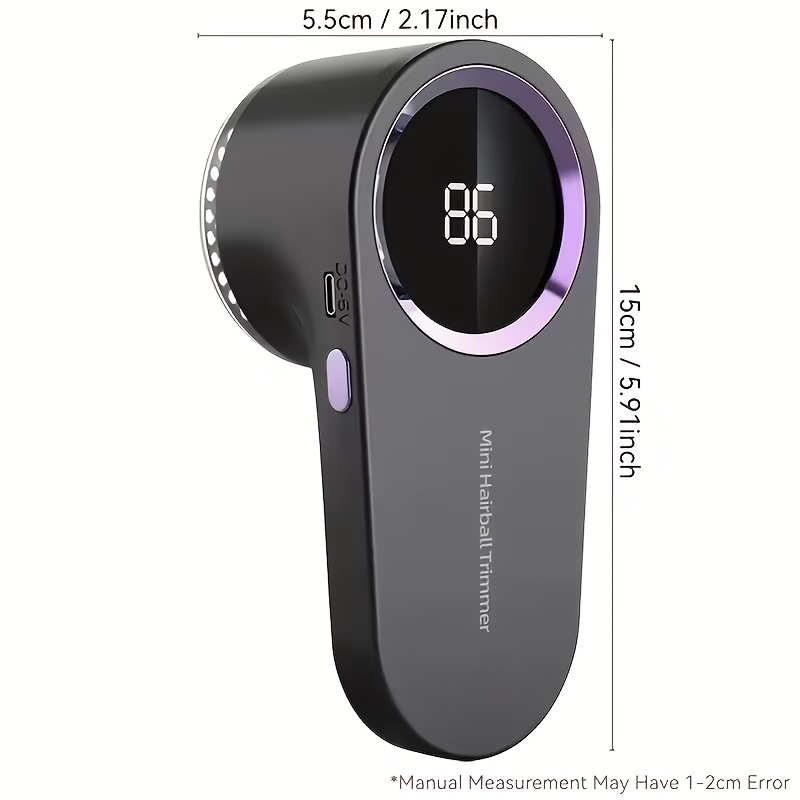 Electric Lint Remover & Fabric Shaver – Dual-Blade Fuzz Trimmer with Battery Level Indicator, Portable Sweater Shaver for Clothes, Furniture & Home Use — Zaynora Luxury Marketplace
