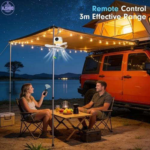 portable ceiling fan with lights remote usb rechargeable camping fan 9 25 wireless tent fan with 4 timer battery powered ceiling fan for rv truck rooftop tent travel camping