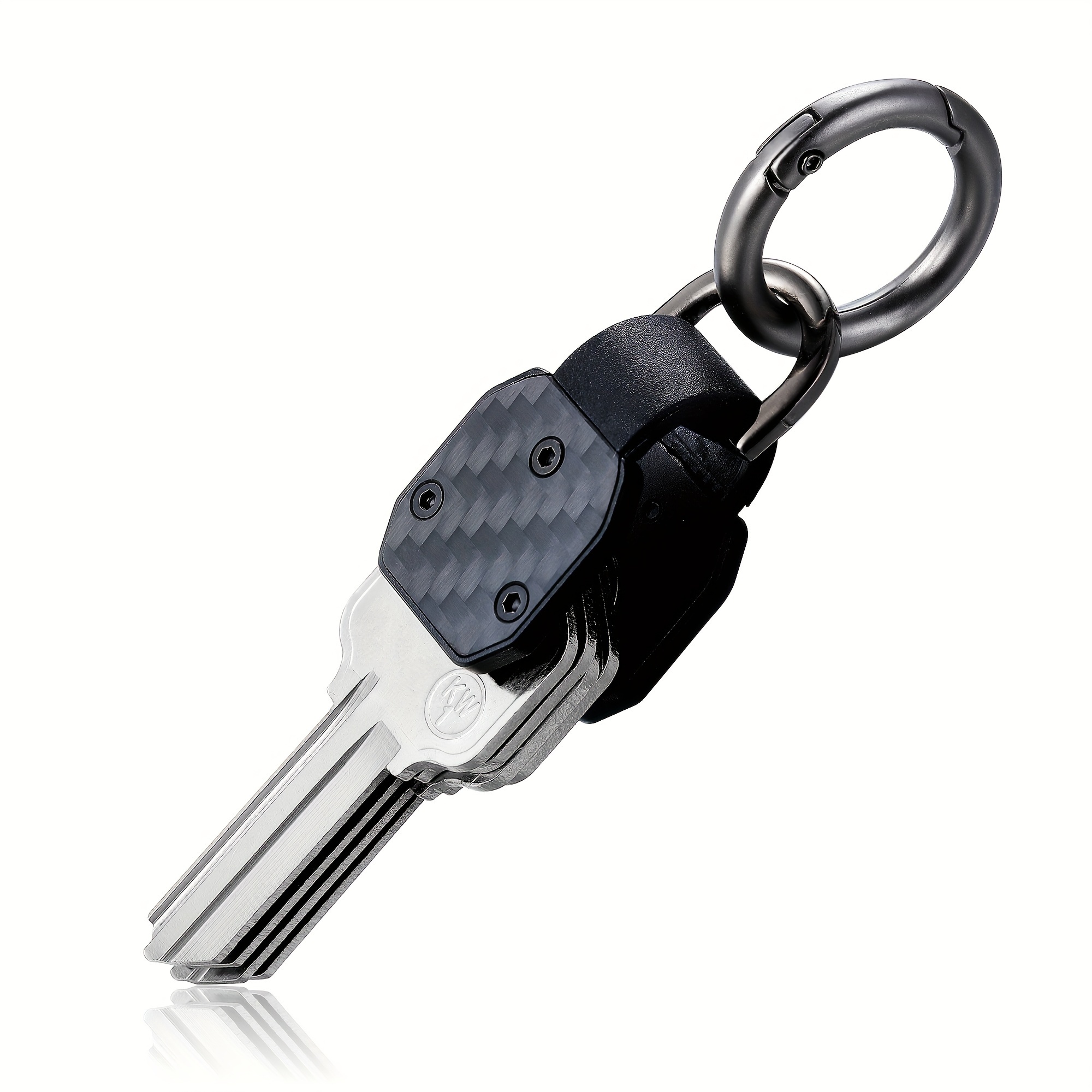 

1pc Key Organizer, Mens Aluminum Key Keychain, Holds 1-4