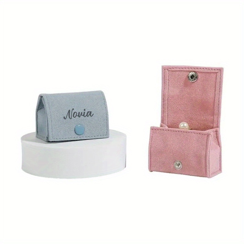 Personalized Flocked Jewelry Box with Custom Name, Elegant Gift