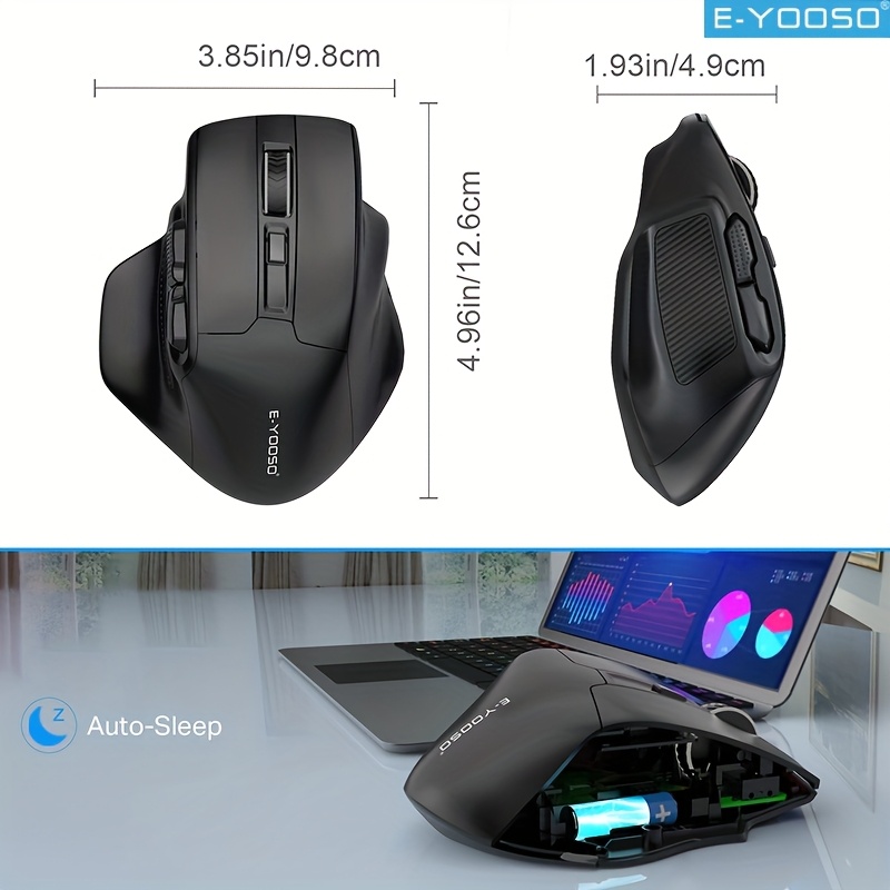 E-YOOSO 1pc X-31 USB 2.4G Wireless Gaming Large Mouse for Big Hands PAW3212 5 Buttons for Gamer Mice Computer Laptop PC