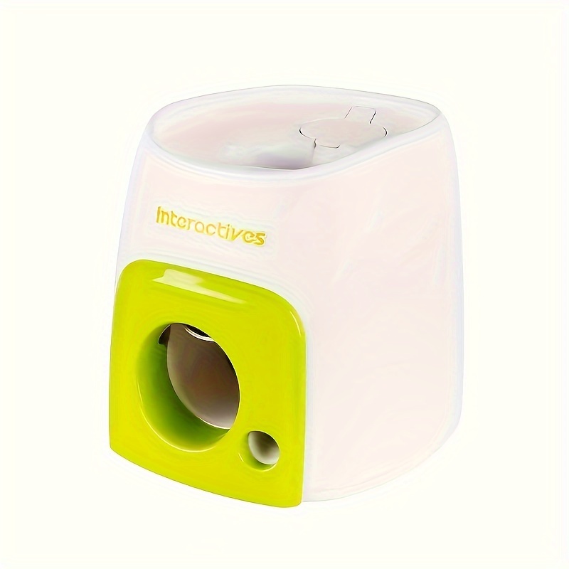TEMU Interactive Dog Feeding Toy - Plastic Dog Food Reward Machine With Pet Tennis Ball Launcher - No Batteries Needed - Pets Entertained And Active