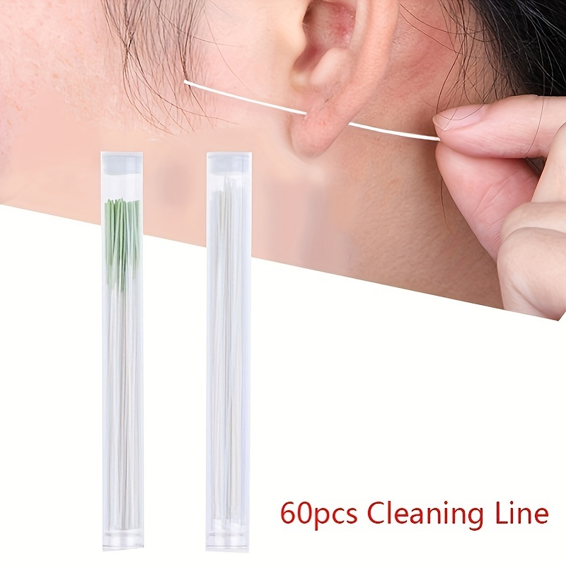 

60 Pack Herbal Infused Paper Ear Hole Cleaning Lines, Disposable Tool For Pierced Ears, Applicable For Living Room, Bedroom, Bathroom Maintenance