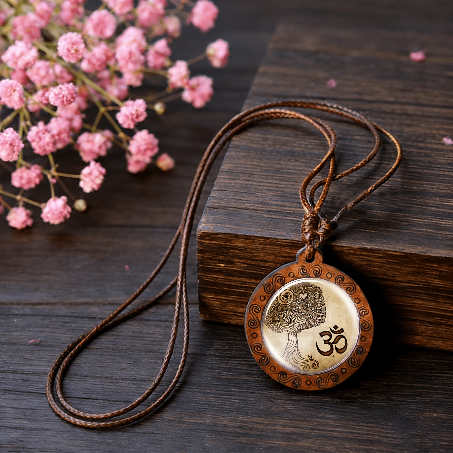 Women's Handmade Vintage Necklace & Pendant with Time Gemstones