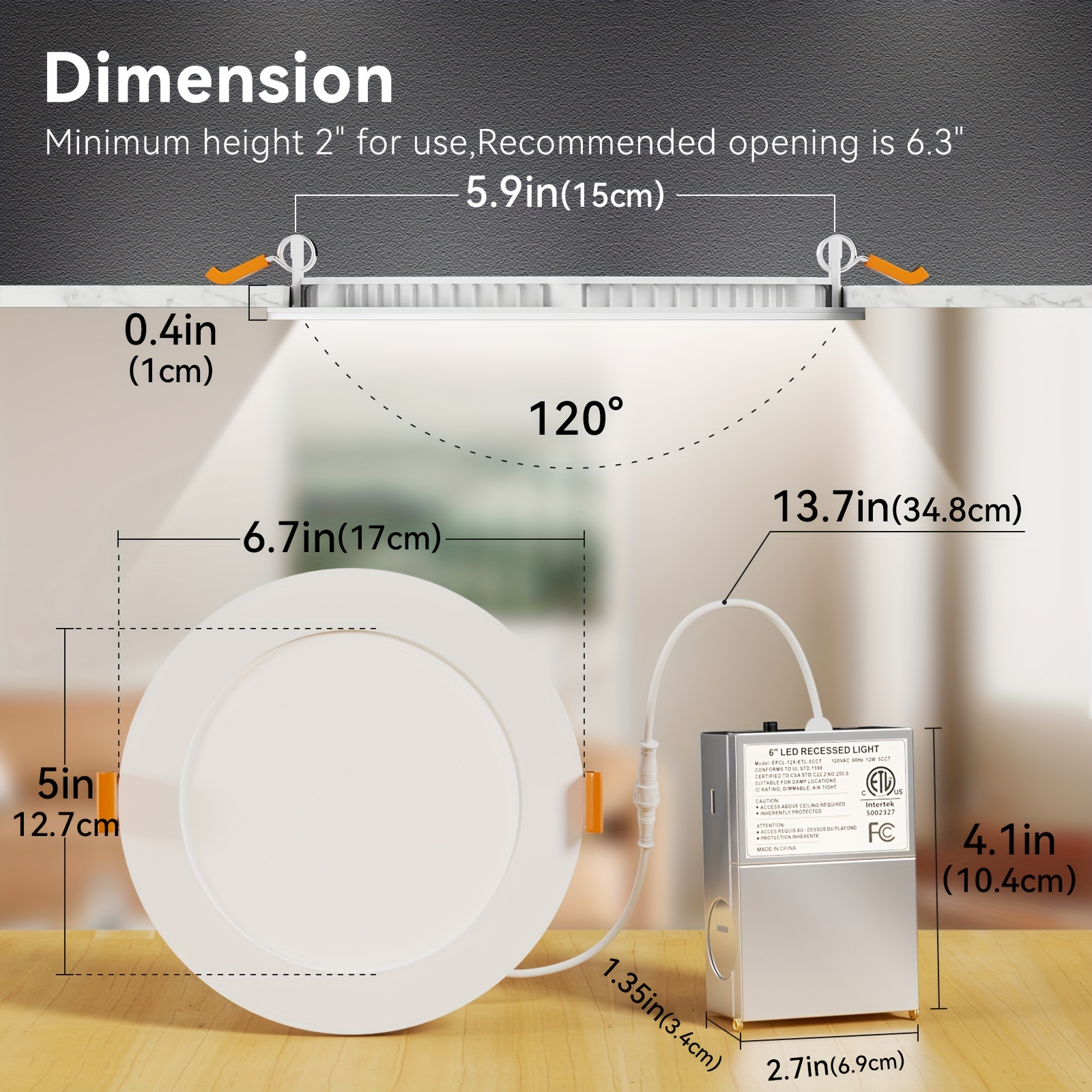 24 Pack 6 Inch 5cct Ultra-thin Led Recessed Ceiling Light With Junction ...