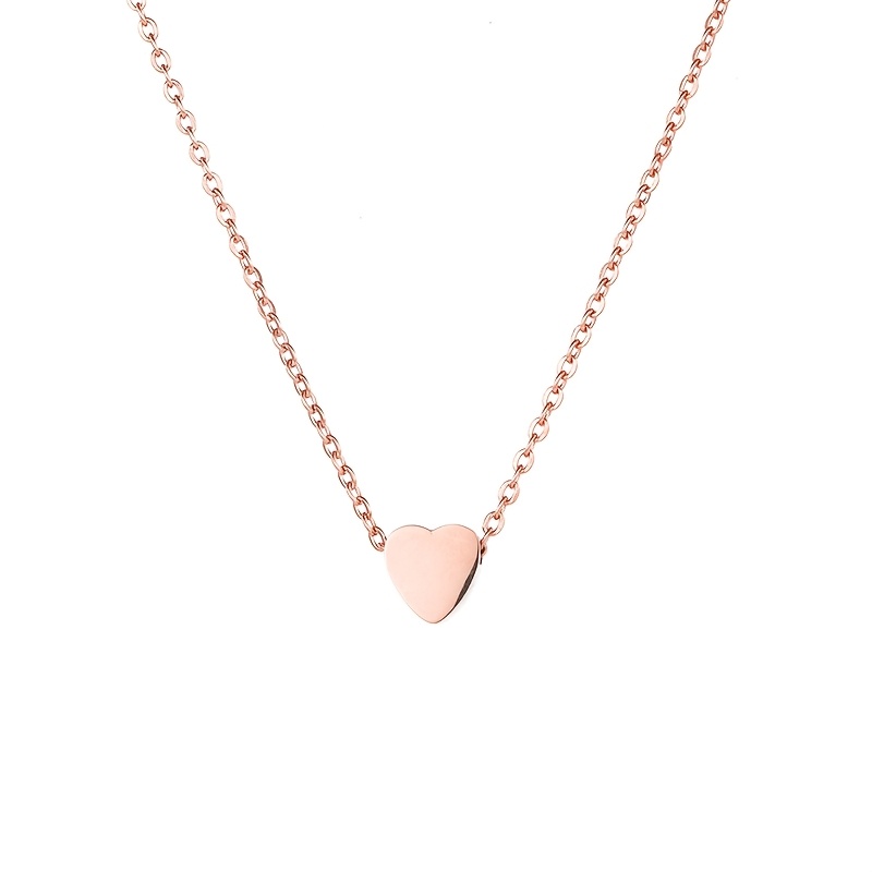 Multi-color Thin Heart-shaped Necklace — Minimalist Design