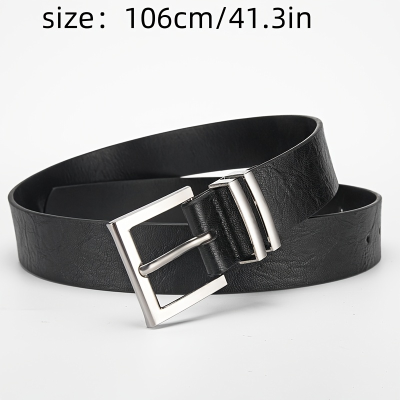 Black Casual Women\'s Versatile Buckle Printed Polyurethane Belt 5pcs womens belt stylish pu metal waist belt - Temu main image 3