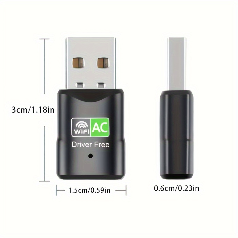 usb wifi adapter 600mbps wireless network card network dongle for pc laptop desktop with high gain 2dbi antenna dual band 2 4ghz150mbps 5ghz 433mbps supports win 11 10 8 7 xp vista mac os linux instantly gives your computer wifi capability and mobile hotspot functionality