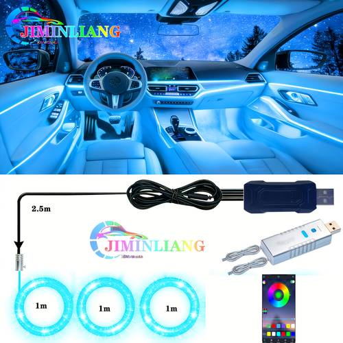 car led lights multi color dynamic interior lights for cars car decorative additions car ambient light strips for doors consoles and dashboards cool truck additions lighting without battery