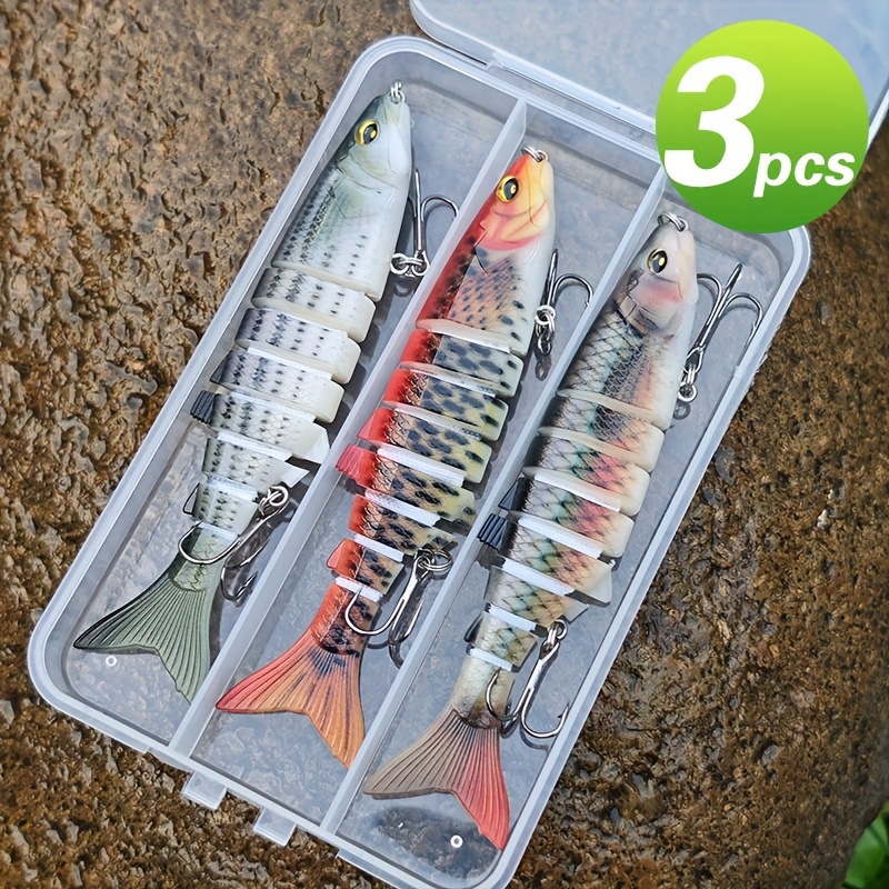 3pcs Lure Fishing Baits | Uv Printed Abs Plastic Hard Lures In Box Set For Saltwater And Freshwater