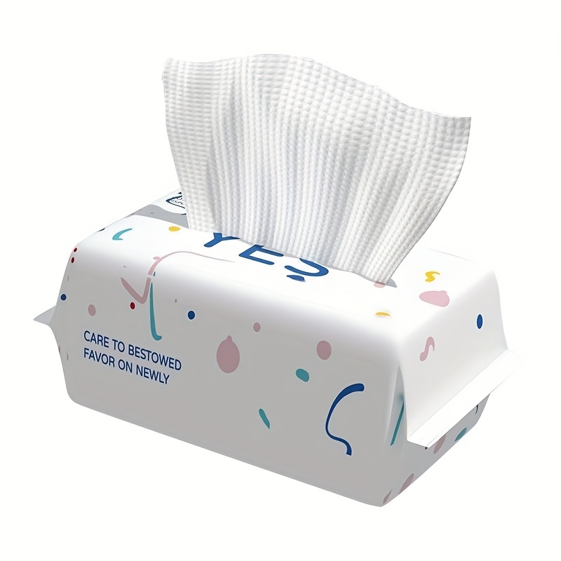 TEMU 40 Sheets In 1 Pack, Disposable Face Wash Towels, Soft Dry And Wet Use Facial Cleansing Towel, Pull-out Type Hygiene, Used For Personal Hygiene