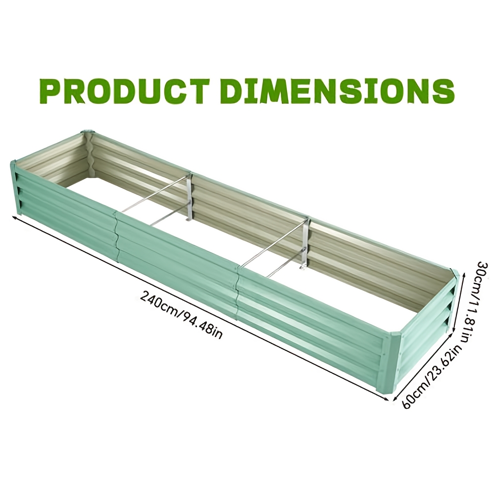 Metal Garden Planting Bed, Outdoor Vegetable Growing Box, Suitable For Garden Herbs, Flowers, Fruits, And Vegetables. Extra-large, Planting Box Set, Colors.