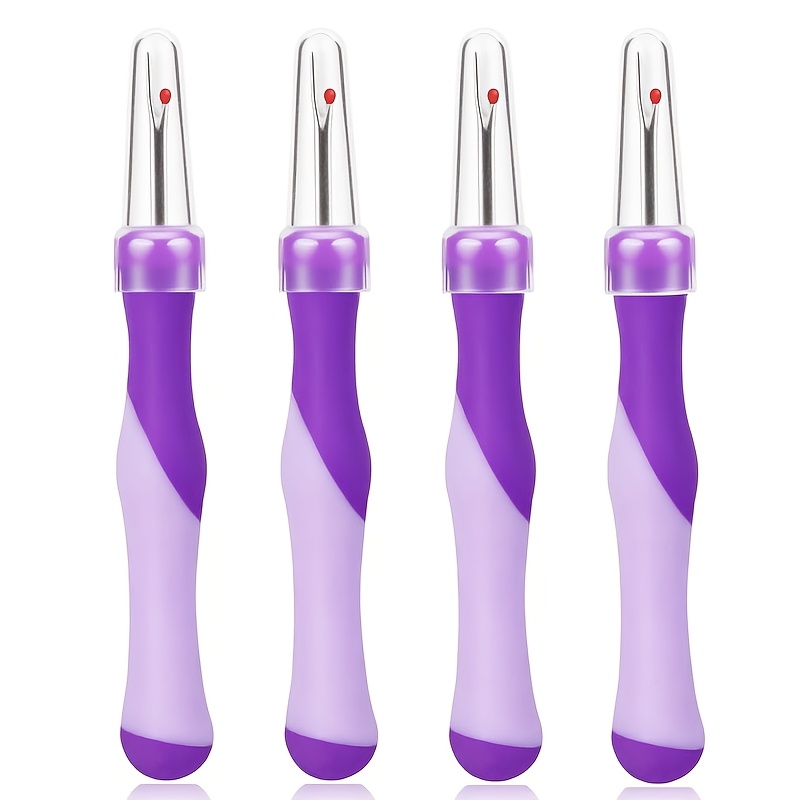 TEMU 4pcs Needle And Thread Seam Ripper, For Sewing And Thread, Remover Tool For Hand Sewing, Knitting, Cross Stitching, Embroidery, And Thread