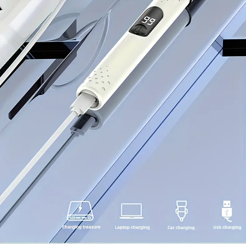 2pcs professional ear and nose hair trimmer portable electric nose hair trimmer neutral design stainless steel blade removal fashionable and simple usb charging suitable for trimming nose hair eyebrow and ear hair Product details 5