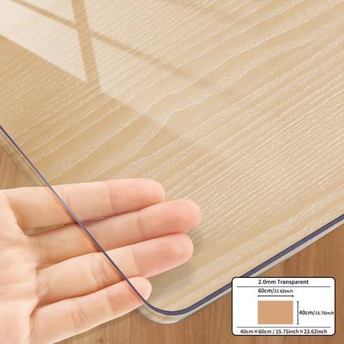 item picture pvc 2 0mm thick transparent tablecloth high quality scratch resistant heat resistant tablecloth table surface protective film suitable for dining table coffee table household tablecloth 1pc