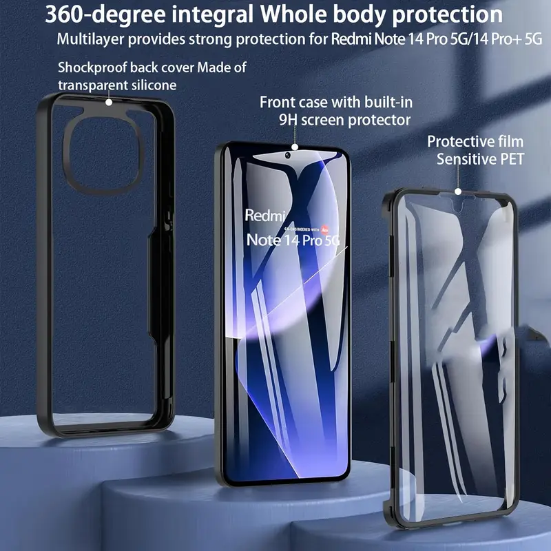 360° Transparent TPU Case For Xiaomi Mi Note 10 – Front & Back Coverage – Slim & Flexible