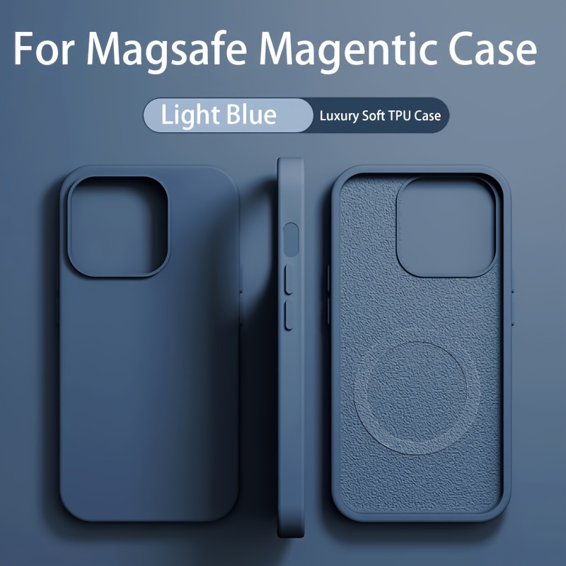Étui Souple Magnétique Anti-choc Pour IPhone 16, 15 Pro Max, 14, 13, 12 - Compatible MagSafe | Couleurs Variées