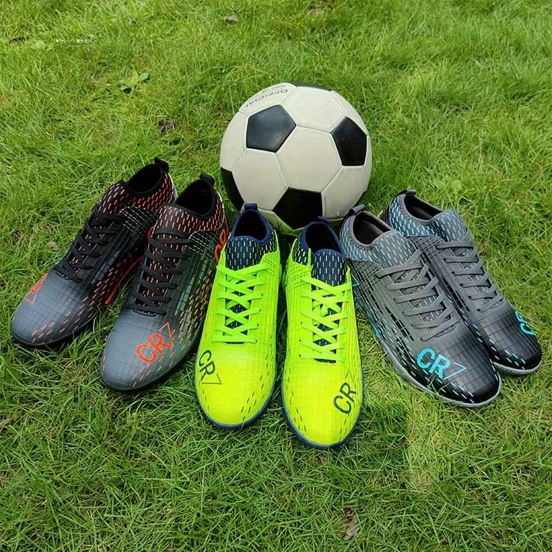 CR7 Soccer Cleats for Men and Women Breathable Non Slip TF Grass Football Shoes for Competitions and Training