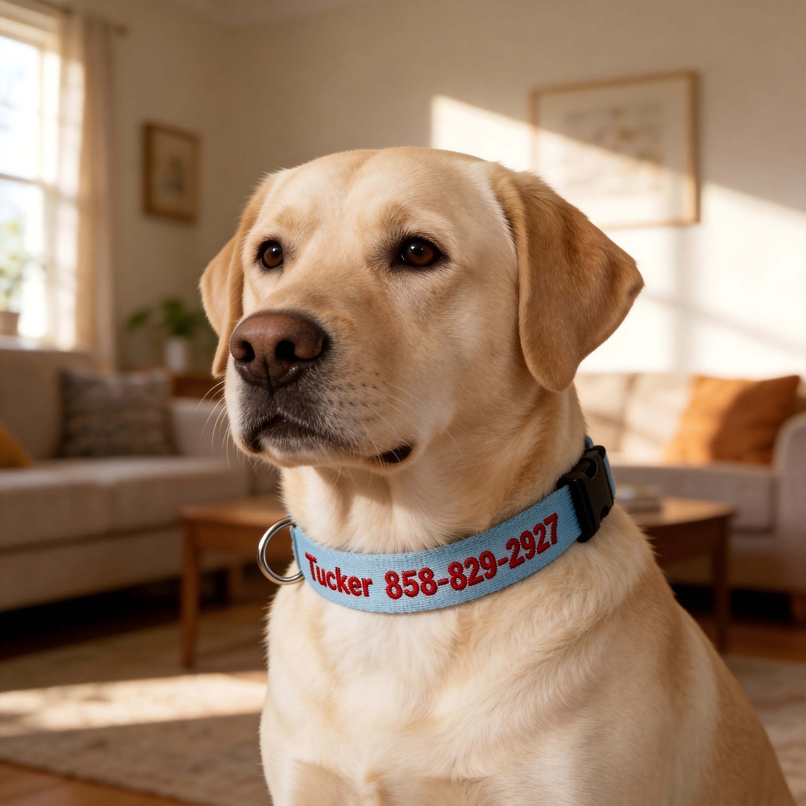 TEMU (customized) Canvas Polyester Dog Collar Customized Embroidered Text And 4 Sizes Available Suitable For Small Dogs Medium-sized Dogs And Large