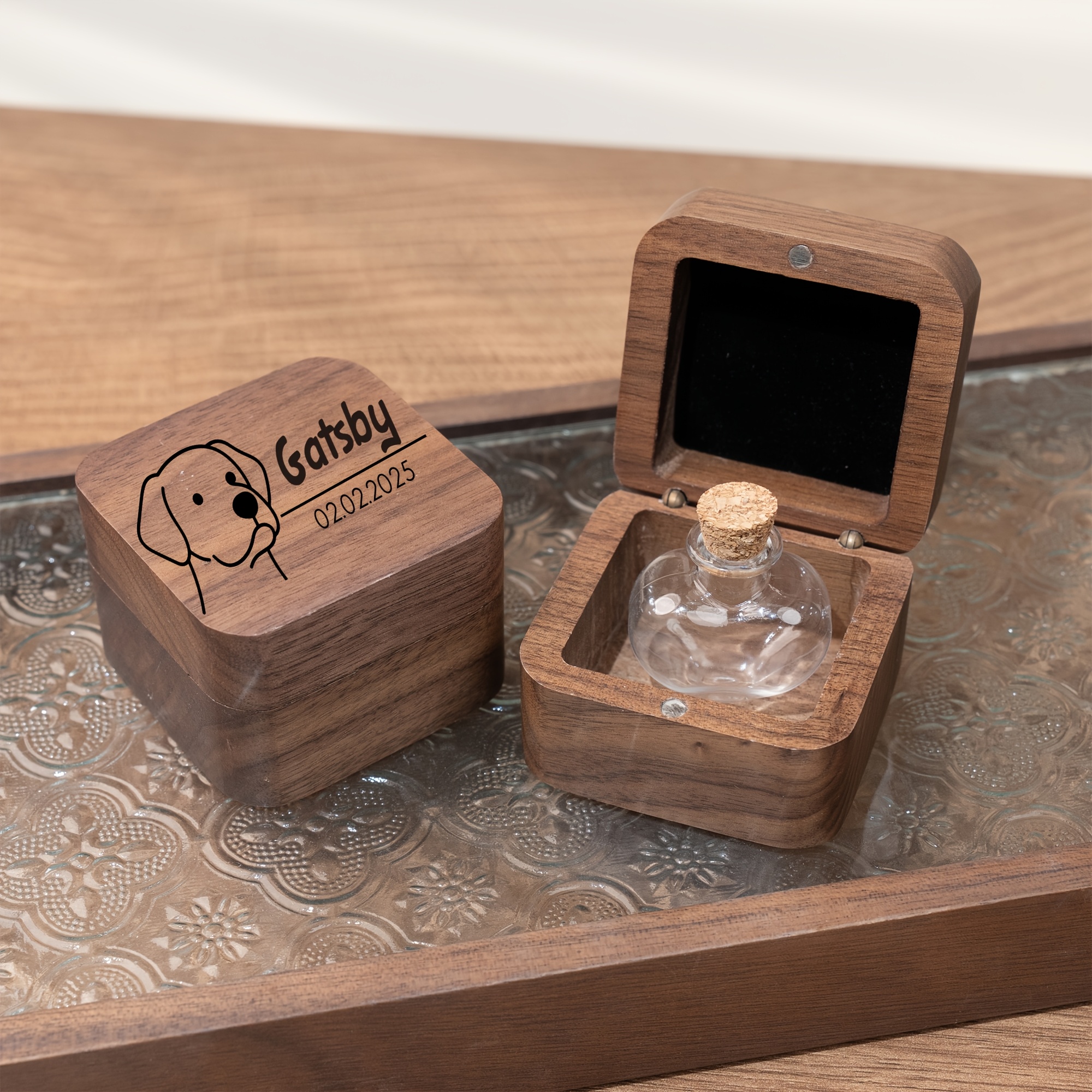Customized Pet Hair Commemorative Box for Dogs and Cats