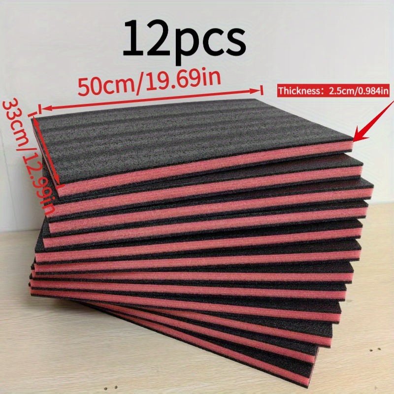 12 Tool Box Foam Inserts 33*40*2.5cm/33*50*2.5cm -high-density Adjustable Foam, Foam Board For Tool Organization And Cabinet Drawer Storage Solutions, Lining Inside .