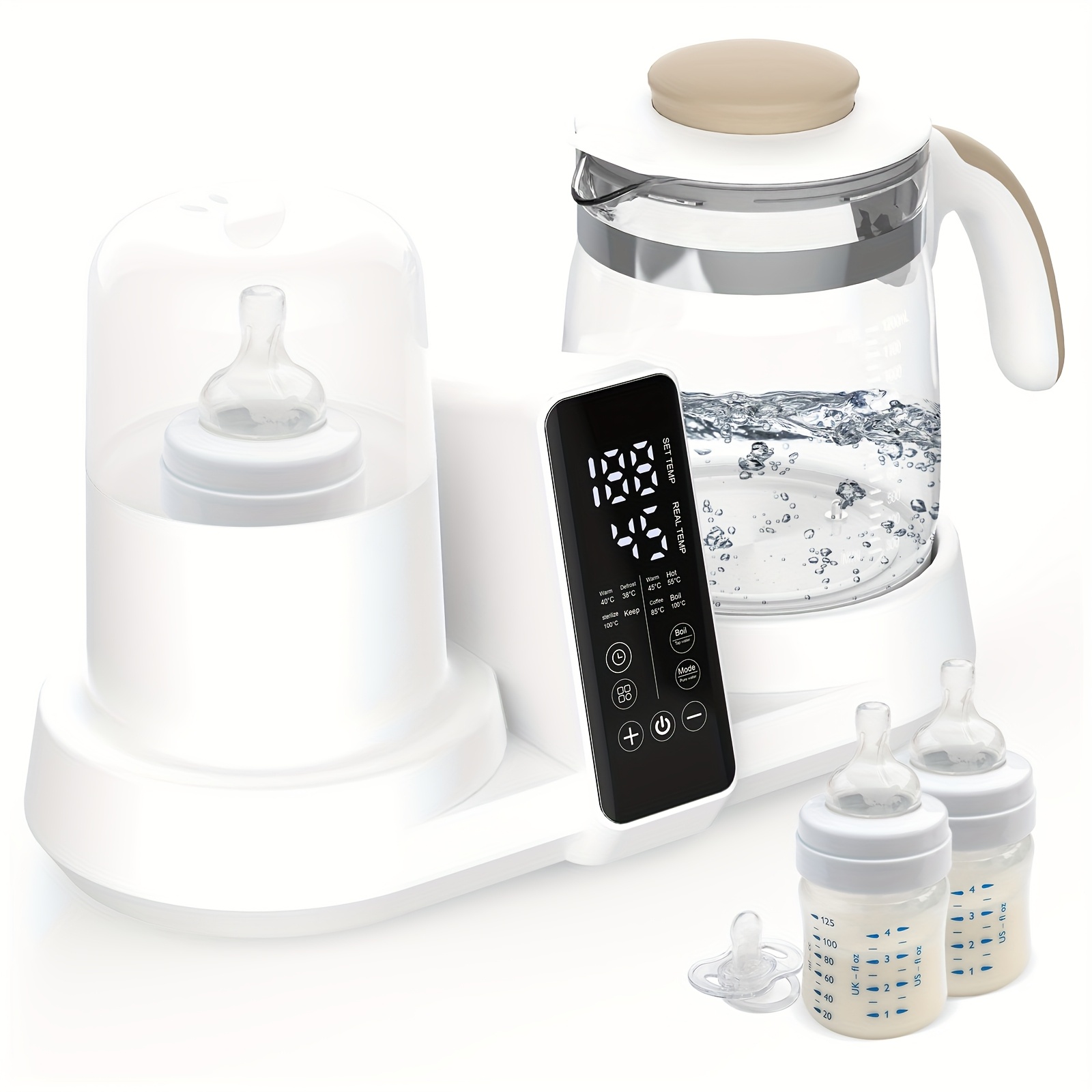 TEMU Advwin Baby Bottle Warmer, Baby Bottle Sterilizer And Dryer Portable Baby Formula Machine, Automatic Shut-off Baby Water Warmer