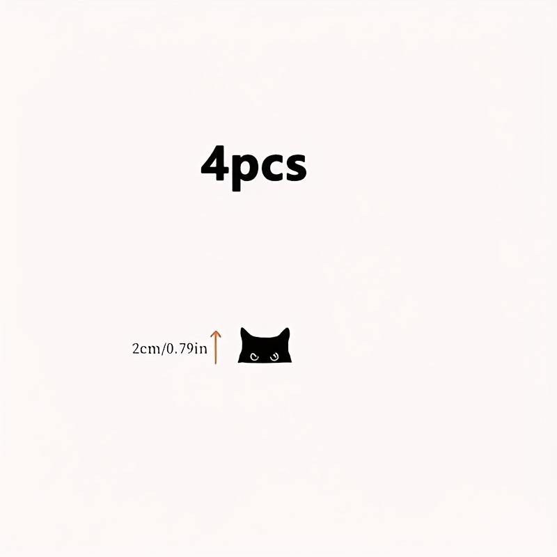 Black Cat Sticker | Hidden Button Activation Pop-up Pvc Vinyl Privacy Decor, Easy-to-install Car Rearview Mirror Decal