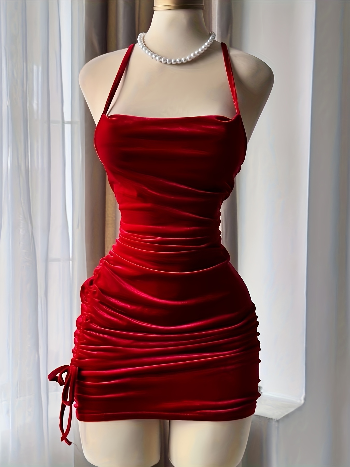 open lace back dress Sheer Lace Fishtail Gown in Cherry Red - 14