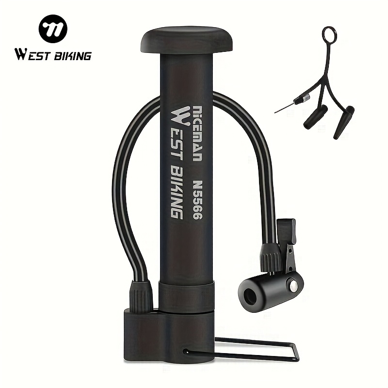 Image of West Biking 80psi Portable Air Pump Bicycle Pump Inflator Ball Pump Motocycle Pump Toy Inflatable Hand Pump Bike Accessories