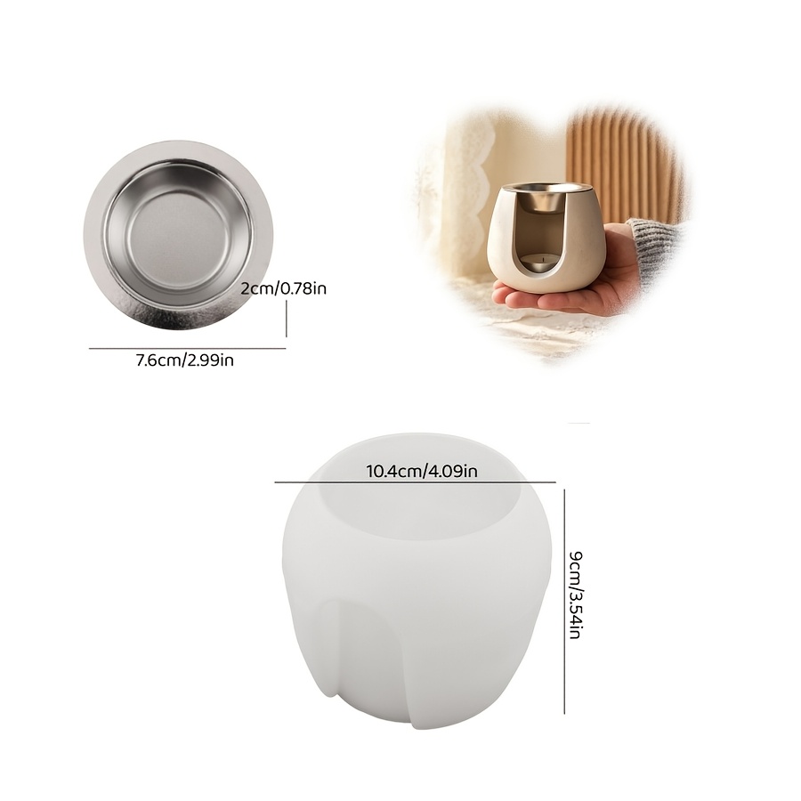 TEMU Diy Resin Mold, 2pcs For Selling Large Belly Candle Cups& Table Set Decoration Parts Mold, Suitable For Making Dropper Gypsum Candles, Products,