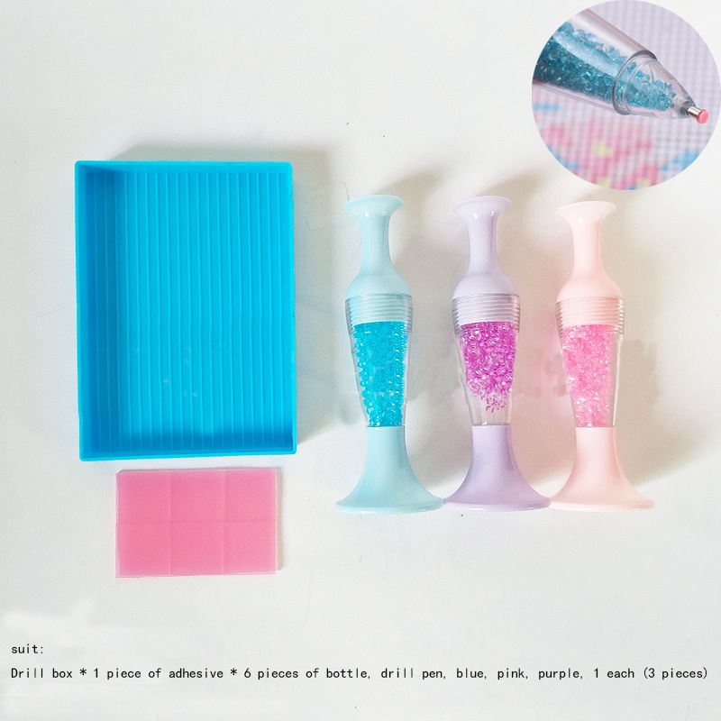 TEMU 10pcs 5d Diamond Brush Set | Suitable For, Nail Art, Vase Inlay, And Embroidery