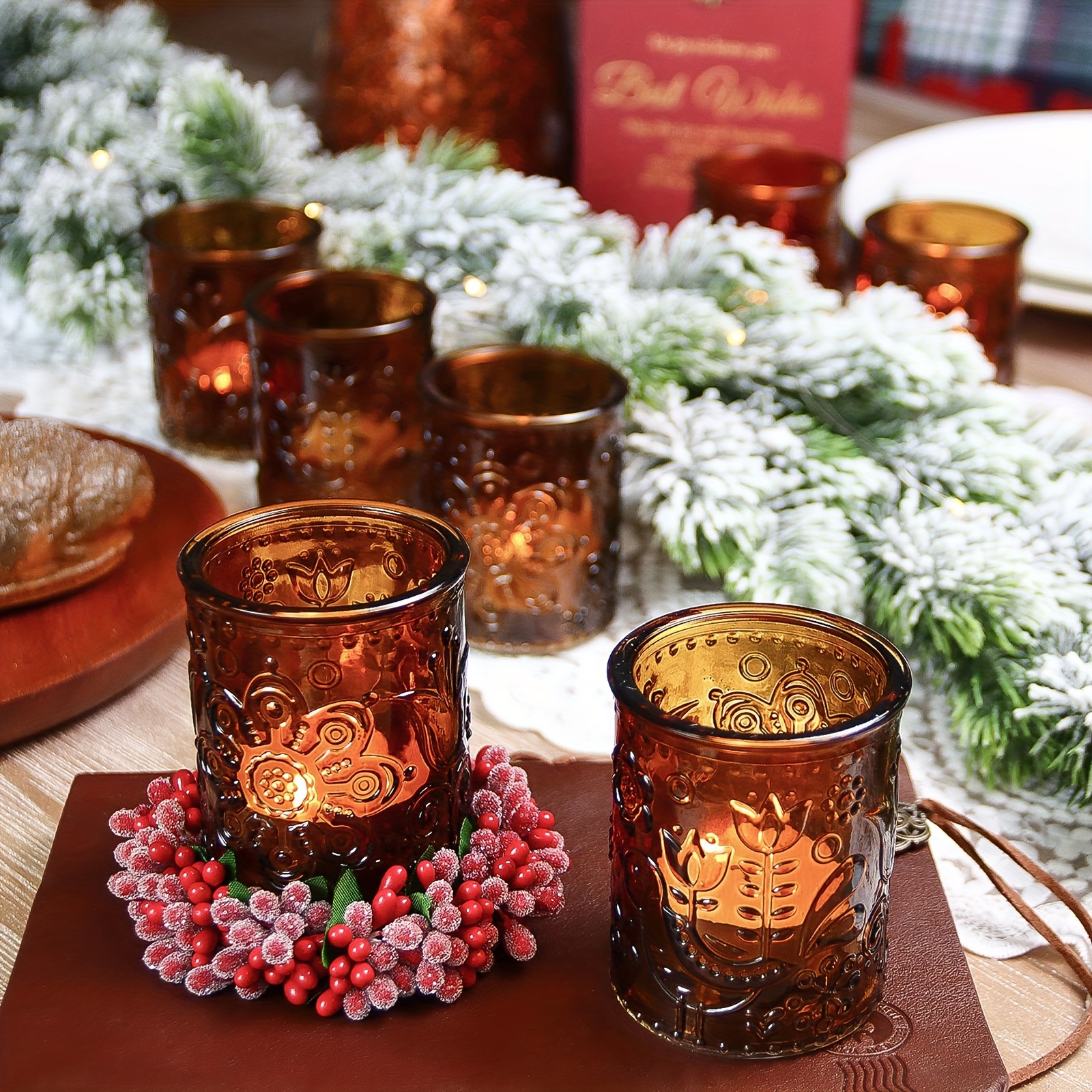 Tealight Holders, Candle good Centerpiece, Votive Glass Candle Holder, Rustic Wedding Table Decor