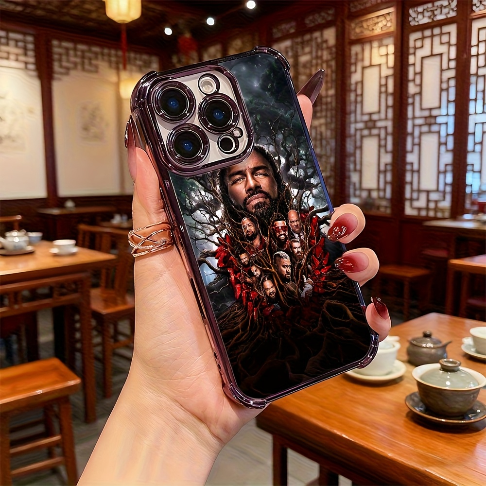 TEMU Popular -roman R- Phone Case Suitable For Iphone 17 16e 16 15 14 13 12 11 Mini Pro Max Xr Xsmax 8 7 Plus Anti Fall Transparent Soft Back Cover,