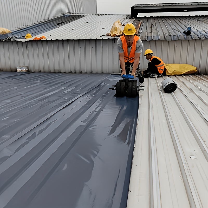 TEMU 50 Cm, Large Industrial Waterproof Roofing Tape - Insulation, Noise Reduction, Thermal Protection - Blue/silvery/gray/metallic Roofing Material