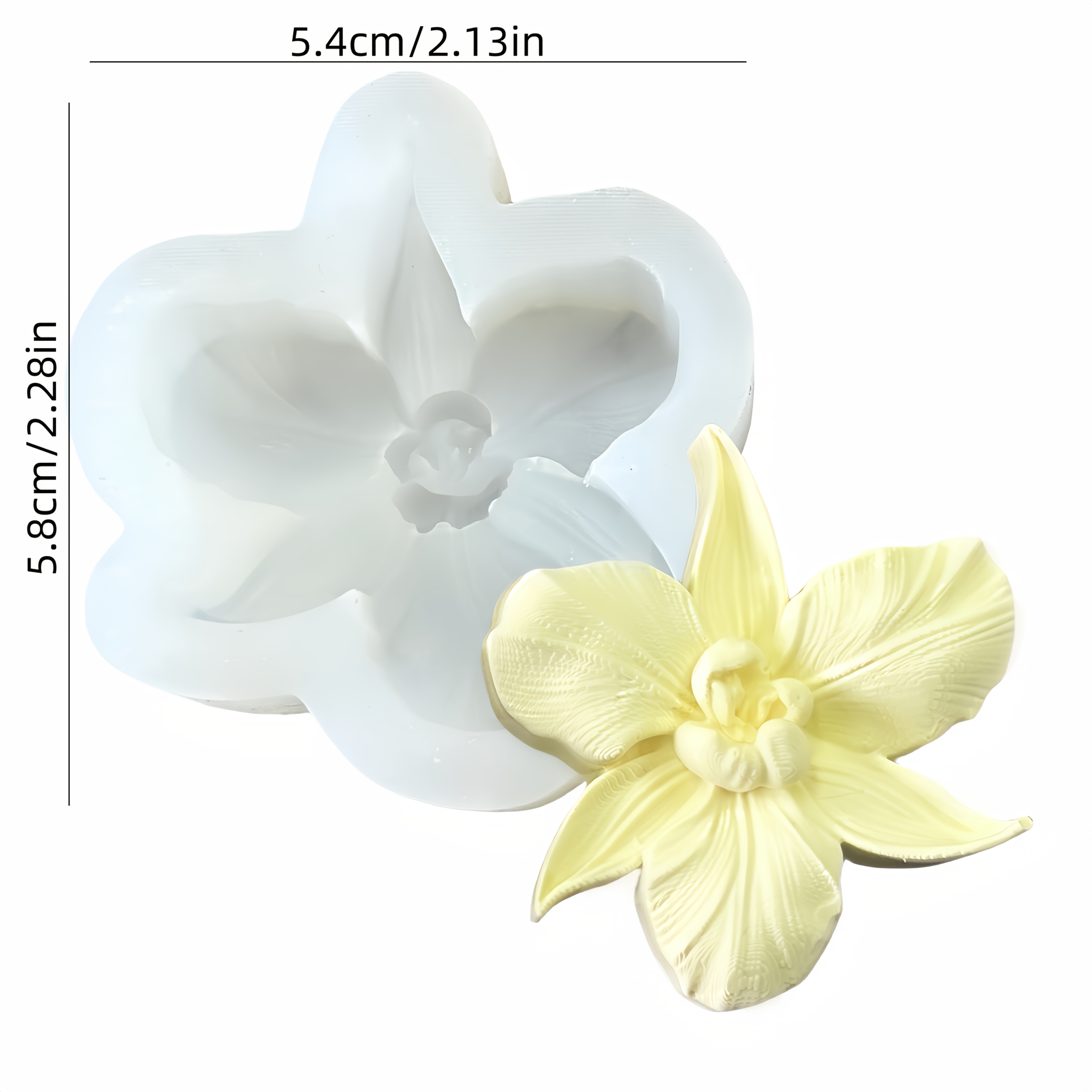 E-shop Kerzenform, Orchideenblüten-Wachsform, Orchideen-Seifen-Gips-Ton-Harz-Silikonform, Handgemachte Tischblumen-Dekorationsform