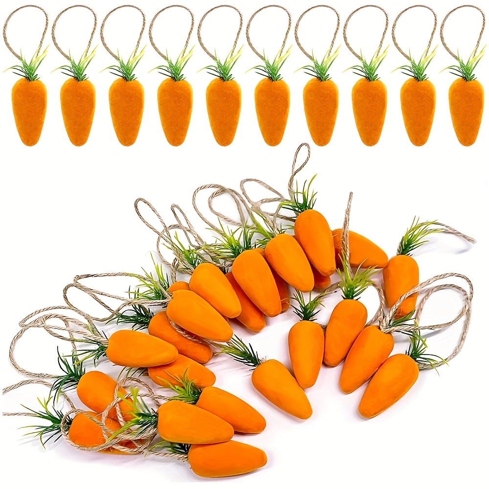 

5pcs/10pcs Easter Hanging Carrots - Artificial Simulated Easter Foam Carrots, Mini Easter Ornaments Suitable For Home Parties Diy Craft Decorations.