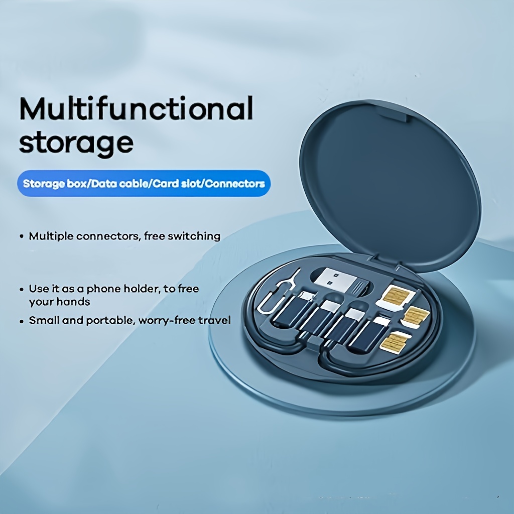 9-in-1 Cable Tool Kit Box with USB Adapter Cables and Storage Case