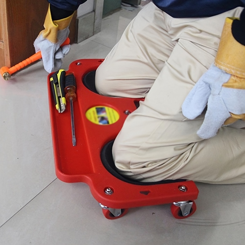 item picture 1pc red and black rolling kneeling with wheels