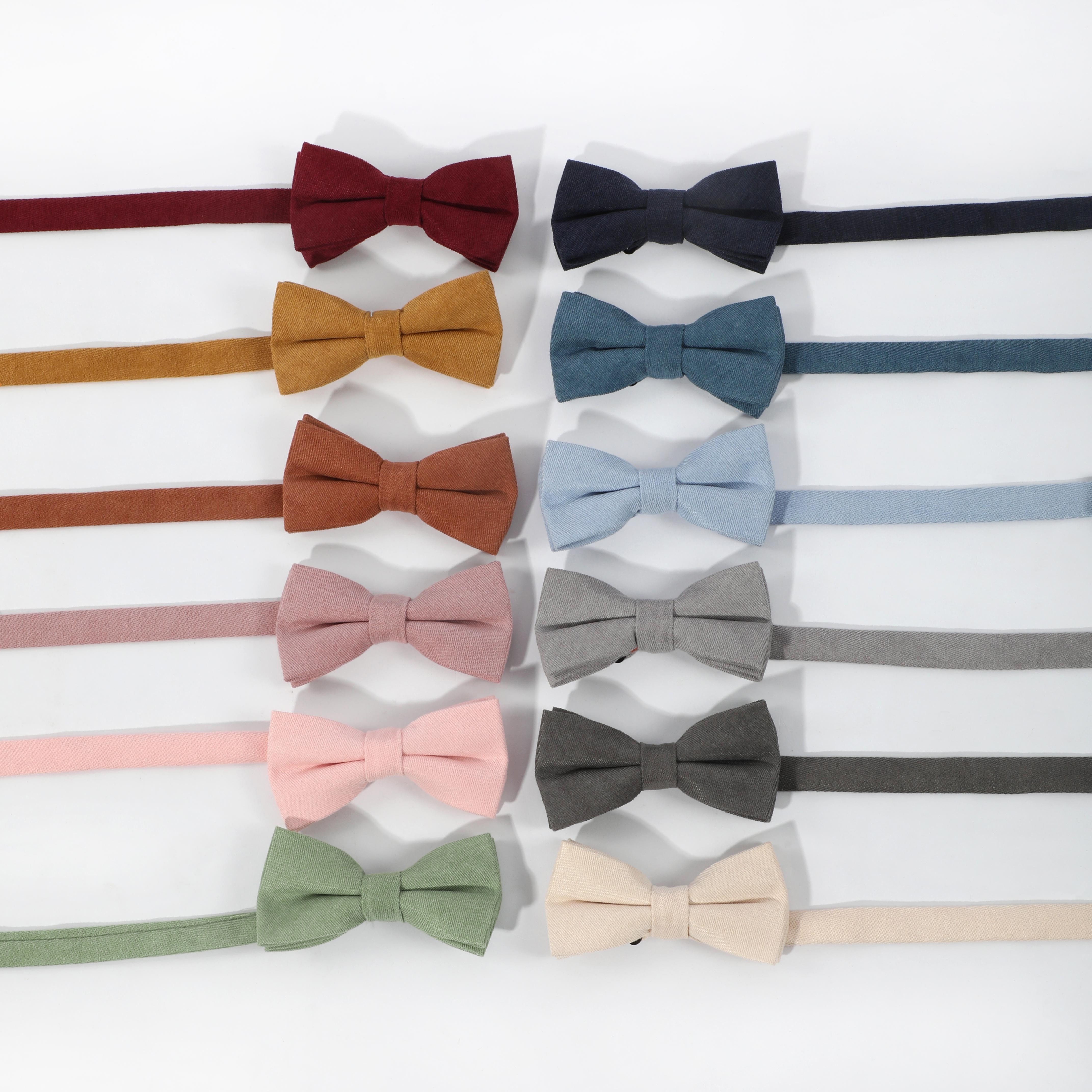 

1pc Men's Casual Plain Color Double Layer Bow Tie Suitable For Groom Groomsmen Banquet Performance