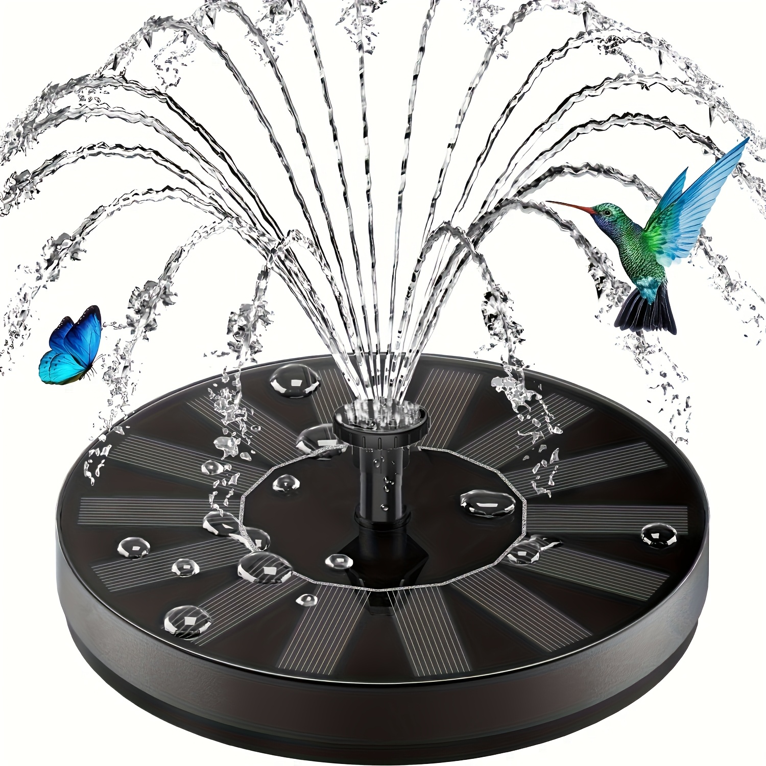 High-quality IPX8 1W-3.5W Solar Fountain for Bird Bath, Water Fountains, Solar Pond Aerator, Water Fountain Solar Pool Fountain, Solar Water Pump Are Extremely Suitable for Garden, Terrace, And Grassland Party Decorations, Adding a Beautiful Backdrop